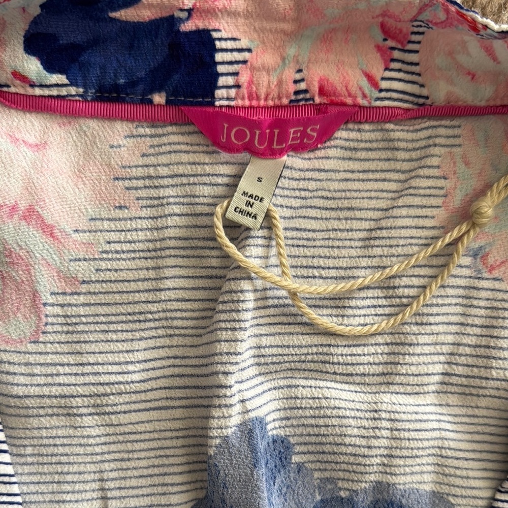 Joules Striped Kimono with Floral Accents - Picture 2 of 2